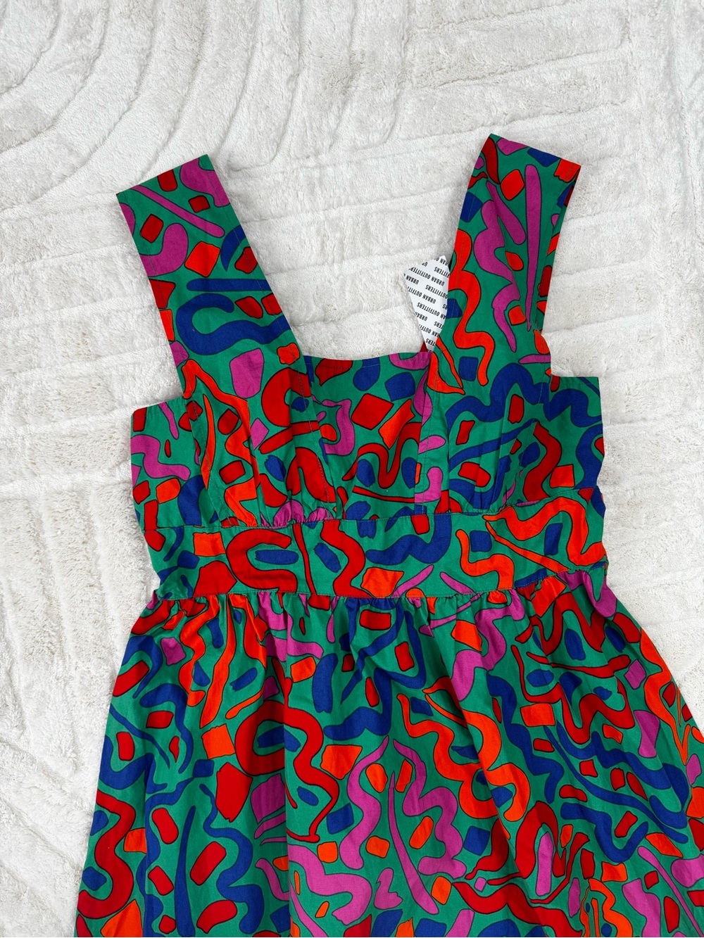 Urban Outfitters Bold Multicolor Abstract Print Sundress - Women size M